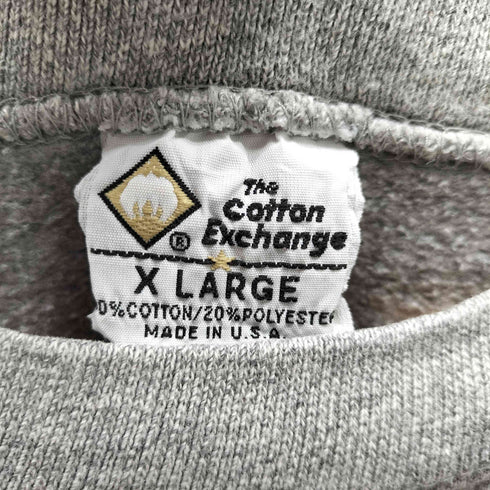 ザコットンエクスチェンジ THE COTTON EXCHANGE 90S USA製 刺繍タグ Merrill Lynch 刺繍 ゴマ塩 裏起毛 スウェット メンズ import:XL